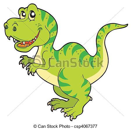 ... Cartoon tyrannosaurus rex - vector illustration.