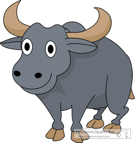 Cartoon Vector Illustration Cartoon Illustration Of Funny Cute Buffalo