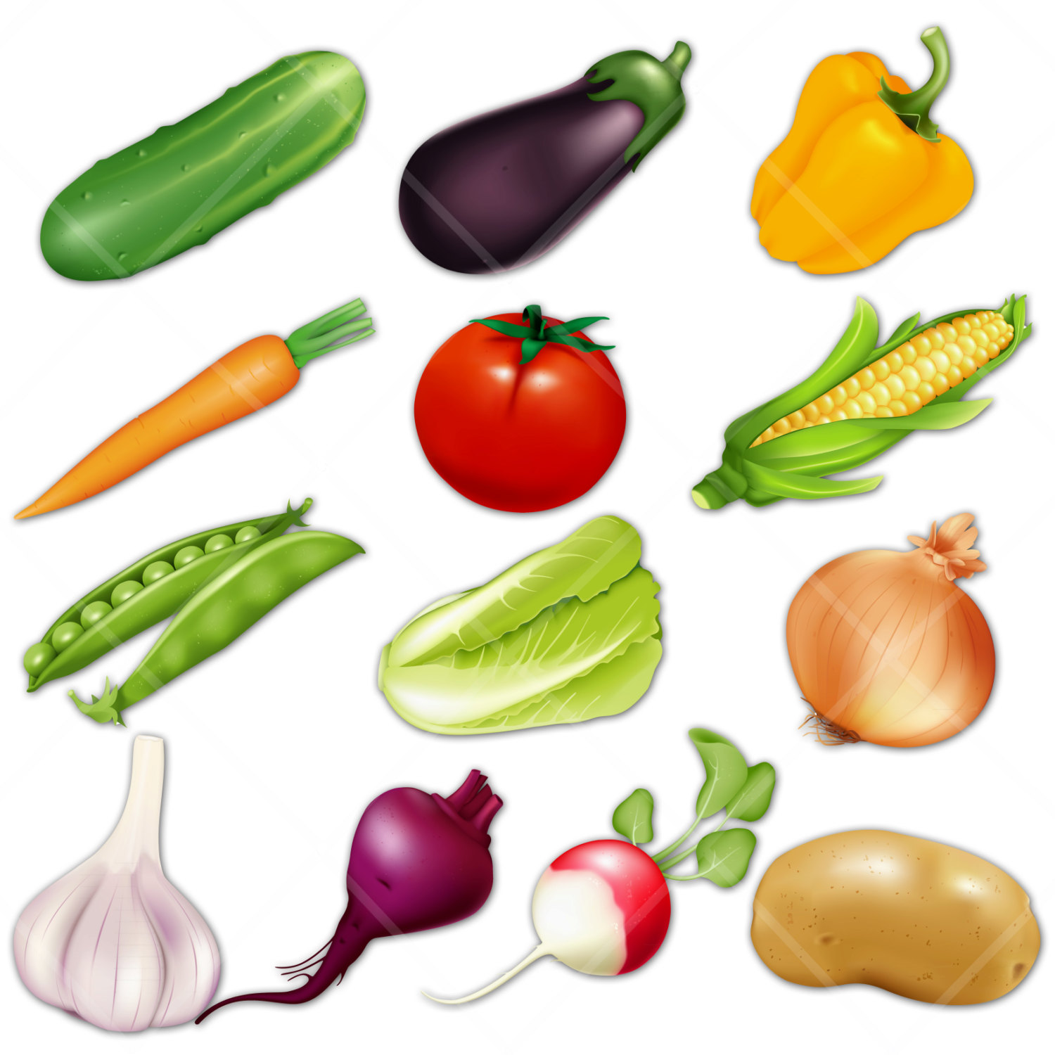 Cartoon Vegetables Cliparts C - Vegetables Clipart