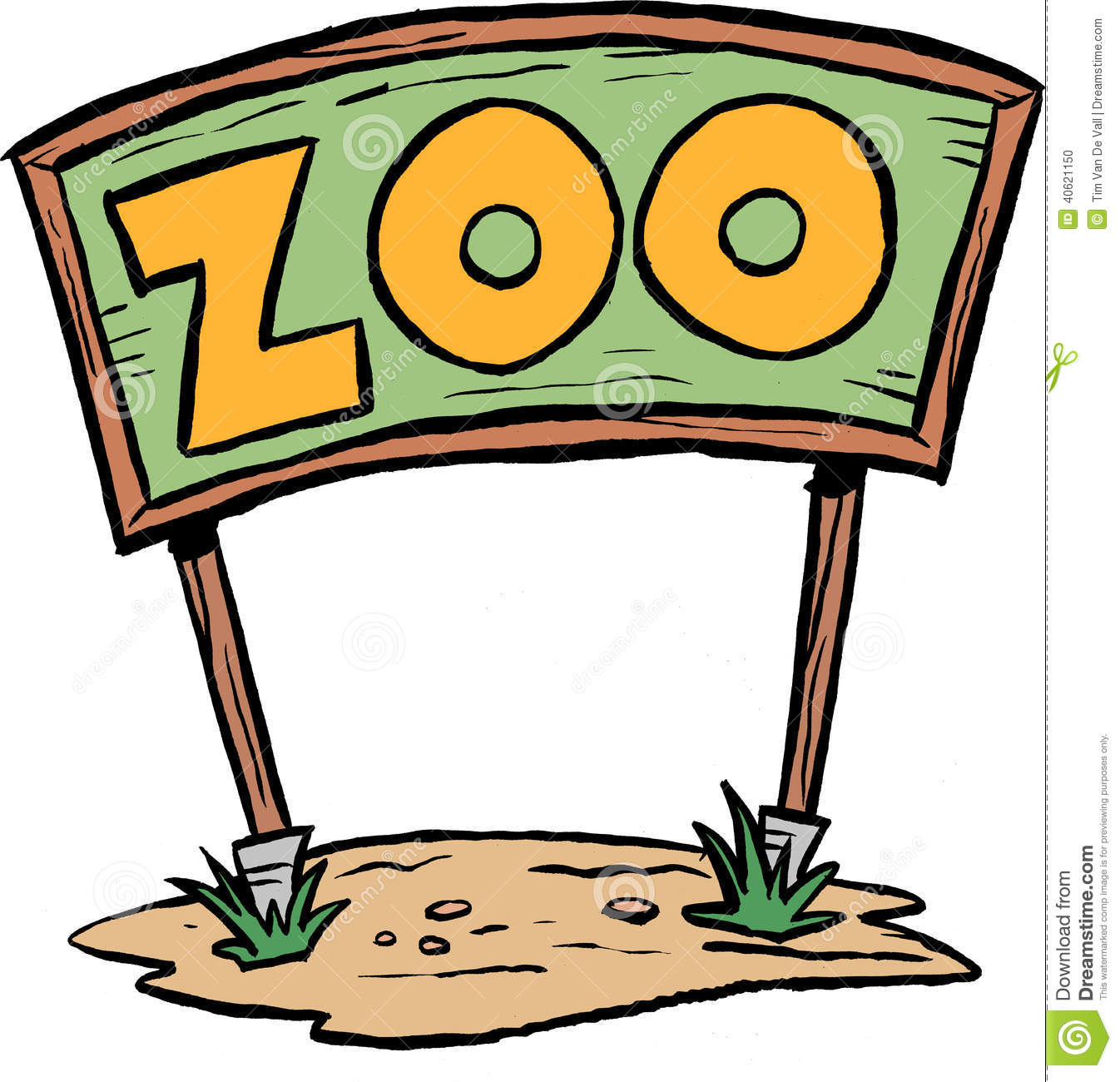 Cartoon Zoo Sign Clipart #1 - Zoo Clip Art