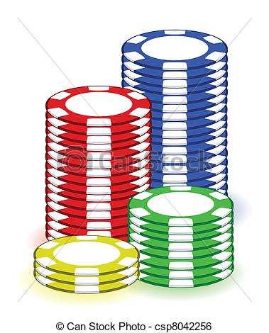 ... Casino poker chips illustration design on white background