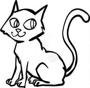 cat clip art black and white - Cat Black And White Clipart
