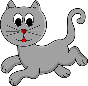 Black and White Cat Clipart