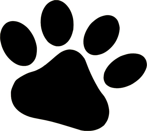 Yellow Cat Paw Clip Art