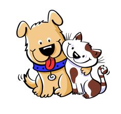 Cat and Dog ©JackieStafford. - Dog And Cat Clip Art