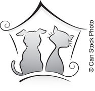 animal shelter: Three domesti