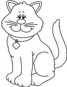 cat clipart black and white