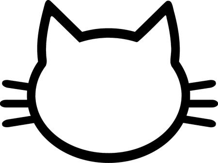 Cat pictogram head