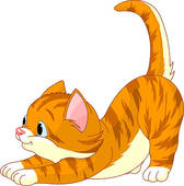 . ClipartLook.com Cute red hair Cat stretching