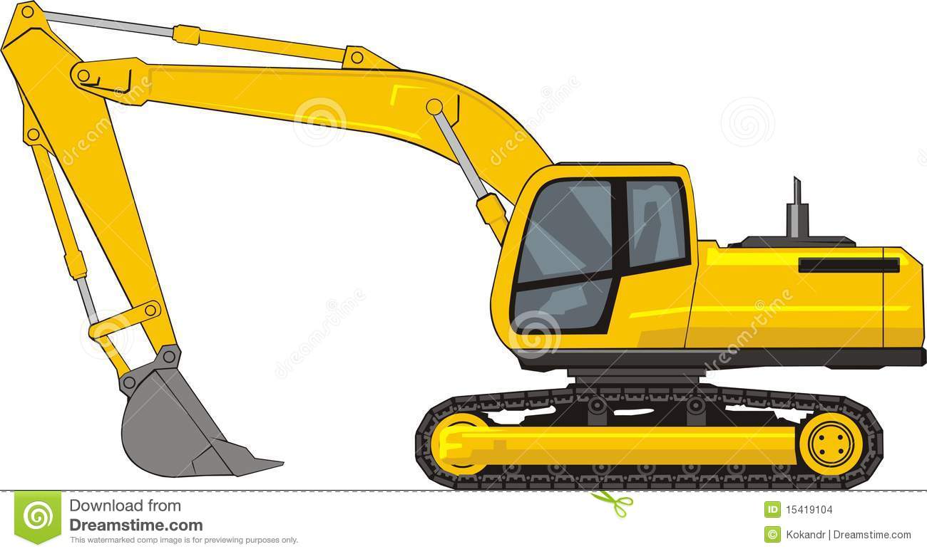 Cat Excavator Clipart Images  - Excavator Clipart