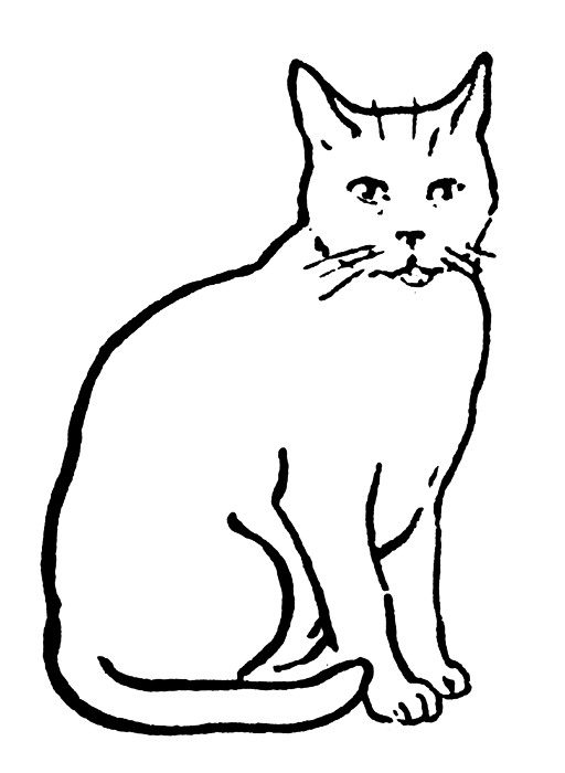 Cat Line Clipart