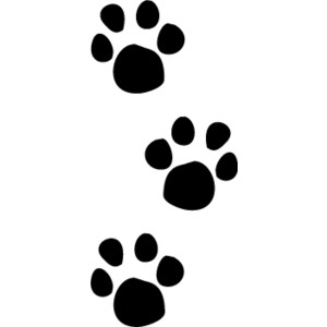 Outlined Love Paw Print