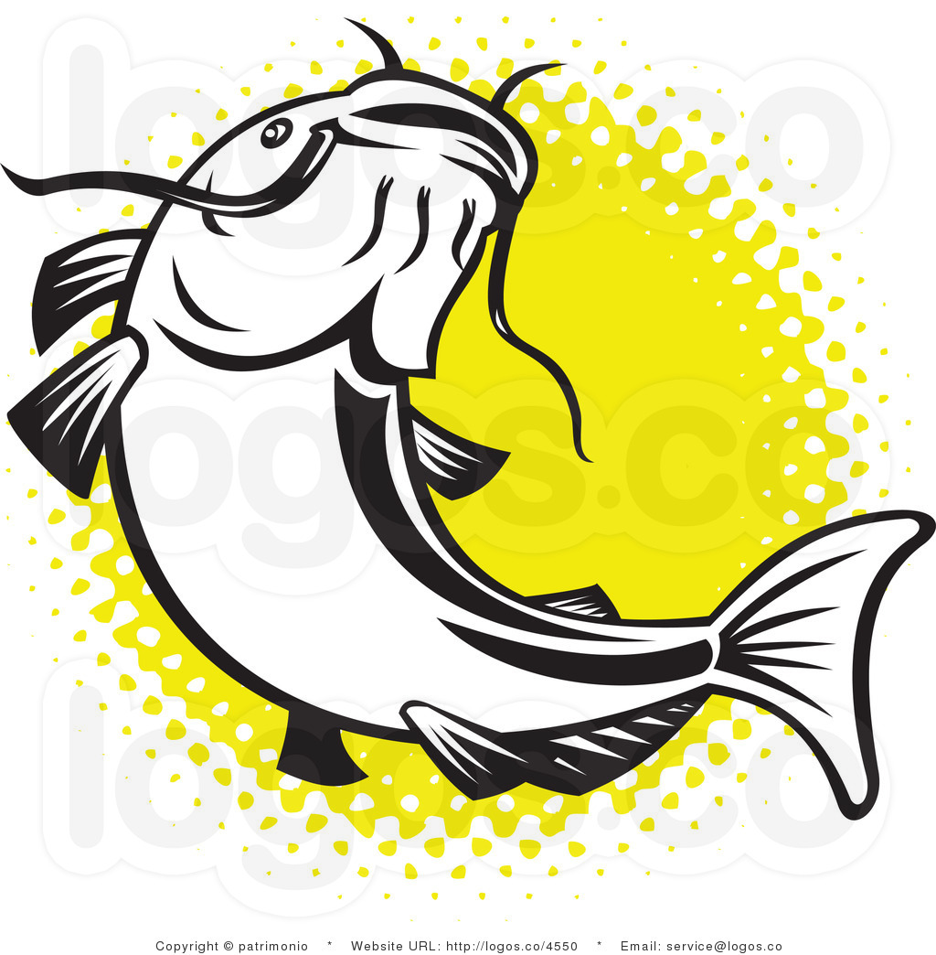 Catfish Clipart Royalty Free Catfish Over Yellow Logo By Patrimonio