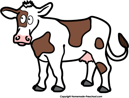 Cow With Black Spots Clip Art
