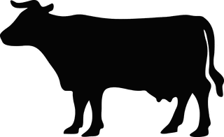 Cattle Crossing, Silhouette . - Cow Silhouette Clip Art