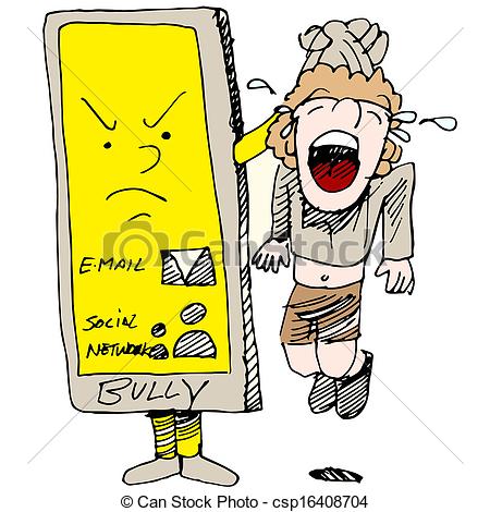 ... Caught Cyber Bullying - An image of a child caught cyber.