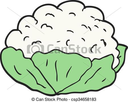 cartoon cauliflower - csp34658183