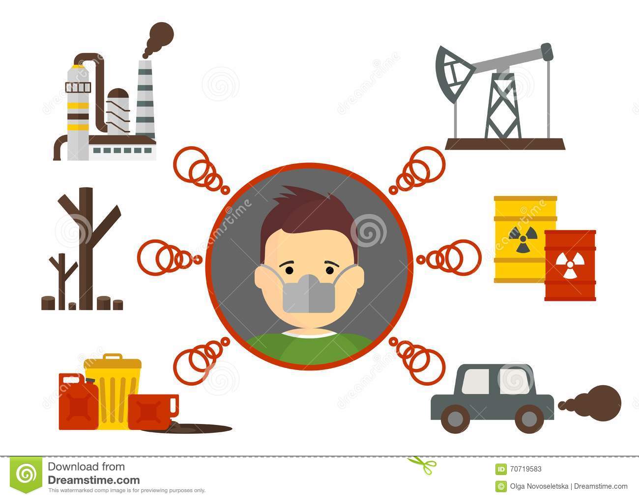 Causes of air pollution Stock Photos