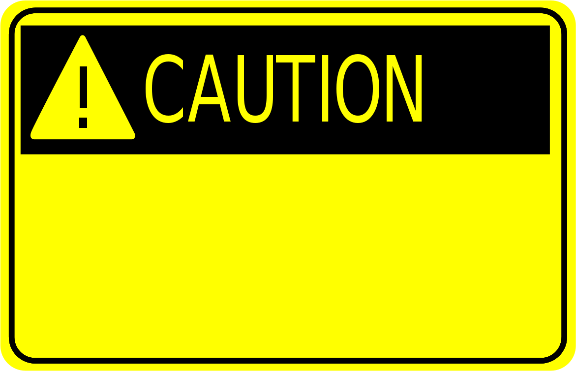 Caution sign clip art warning