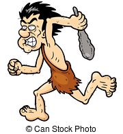 ... Caveman - Vector illustration of Cartoon caveman running Caveman Clip Artby ...