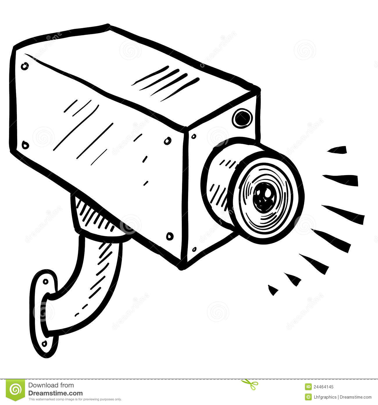 CCTV security camera sketch .