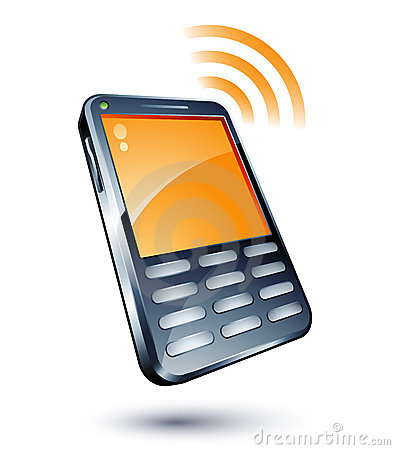 Cell phone icon clipart free 