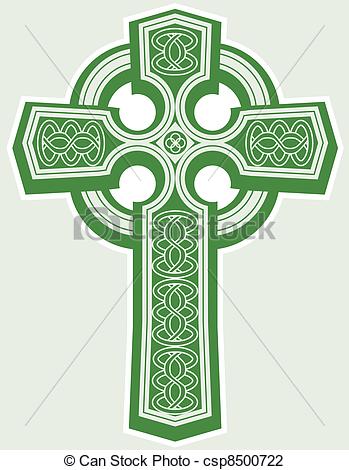 ... Celtic Cross - An icon of a green celtic style cross Celtic Cross Clip Artby ...
