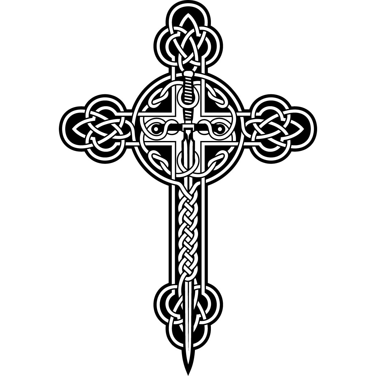 Celtic Cross Clip Art - .