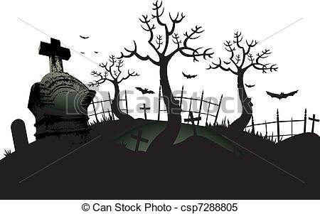 Cemetery background - csp7288 - Cemetery Clipart