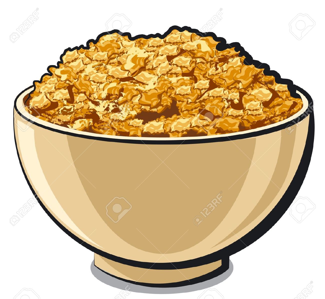 cereal bowl: tasty cornflakes .
