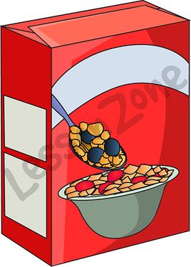 cereal box: Illustration of a