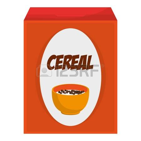 cereal box: flat design cereal box icon vector illustration