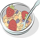 Cereal bowl icon; Bowl of Cer - Cereal Clipart