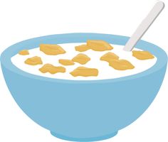 Cereal bowl with milk, smooth