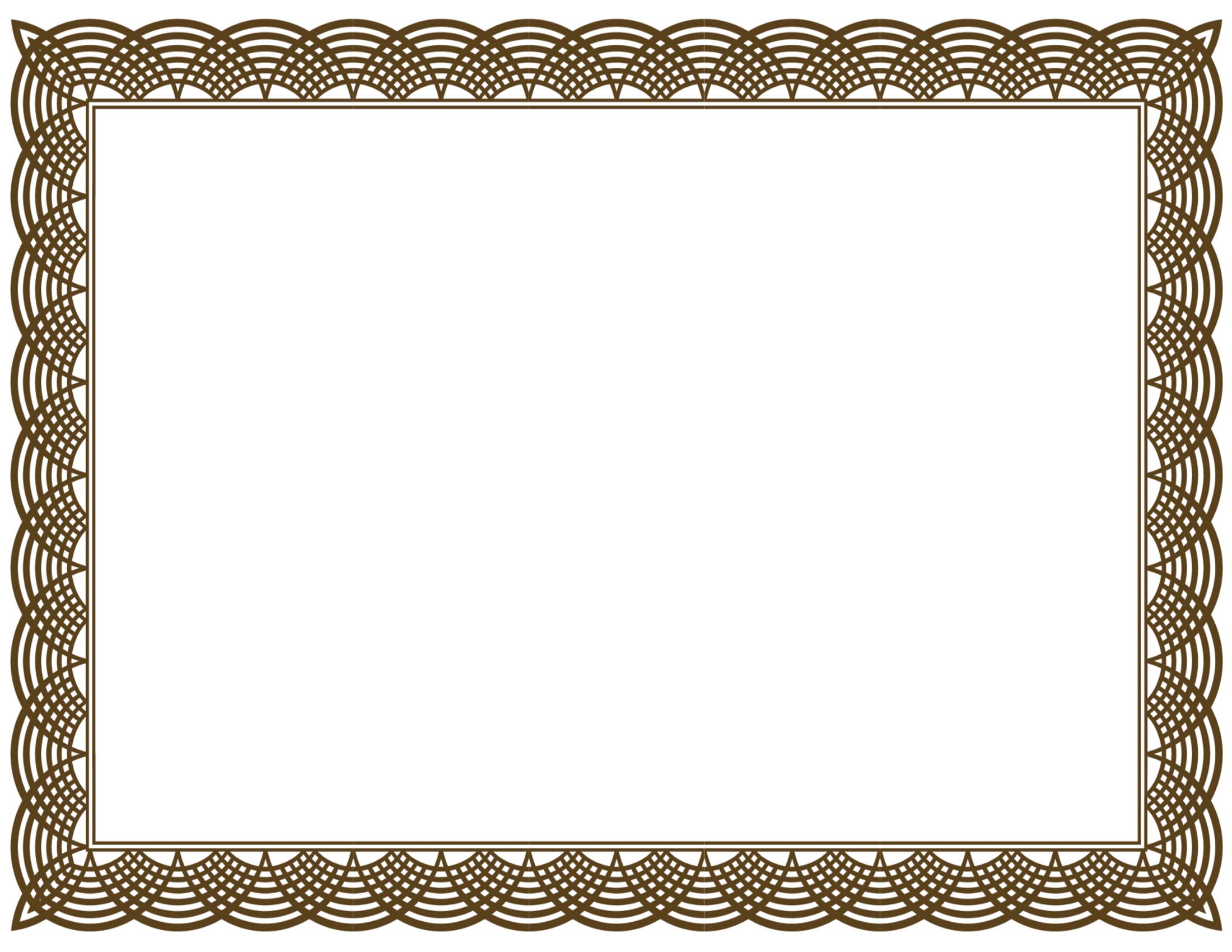 Clip art border - brown certi