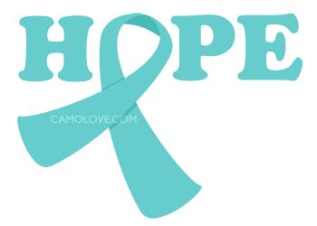 Cervical Cancer Ribbon Clip Art | Cervical Cancer/PCOS Awareness