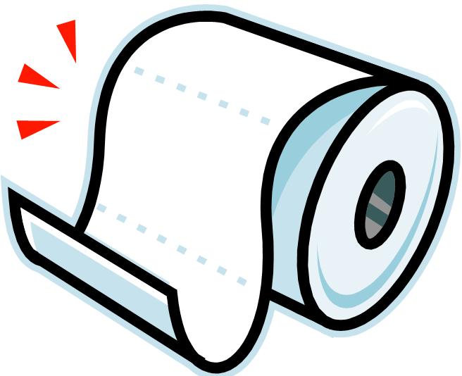Clip Art Of A Roll Of White T