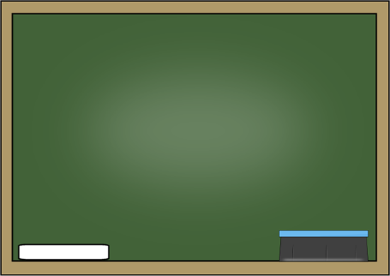 Chalkboard with Chalk and Eraser