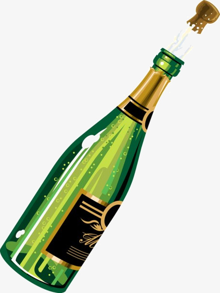 Illustration with a bottle of
