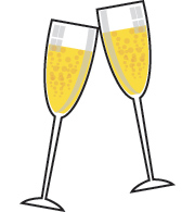 Champagne glass clipart illus - Champagne Glass Clip Art