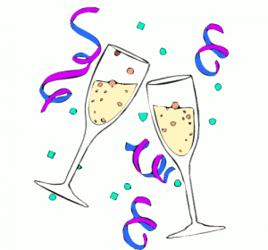 Champagne glass outline clipa