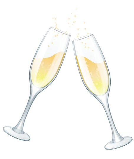 Champagne glass outline clipa