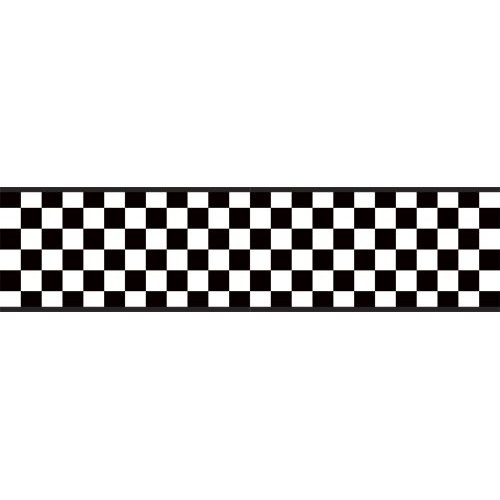 Black and White Checkered Bor
