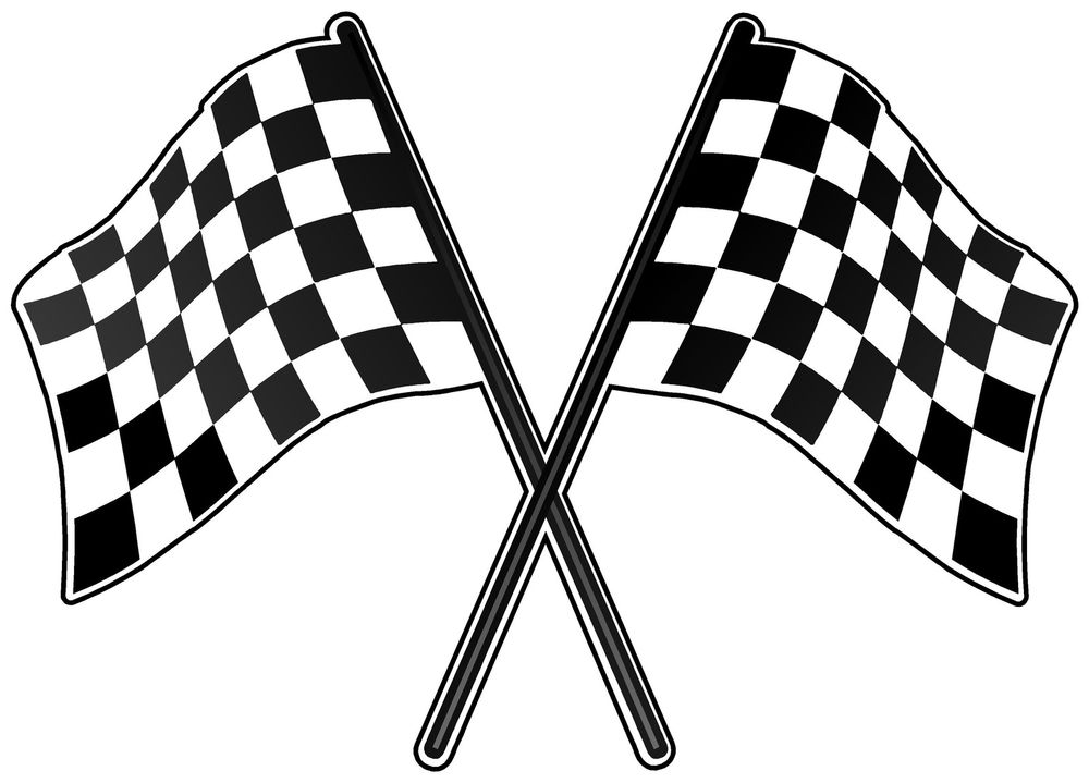 Checkered flag race flag clip art