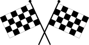 Checkered Flags Clipart Image .