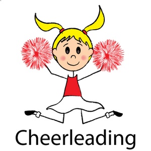Cheerleader cheerleading stun - Cheerleader Clipart Free