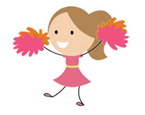 Click to view - Cheerleader Clipart