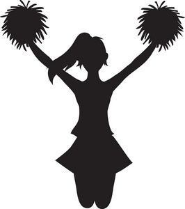 Cheerleader Clipart Image Silhouette Of A Cheerleader
