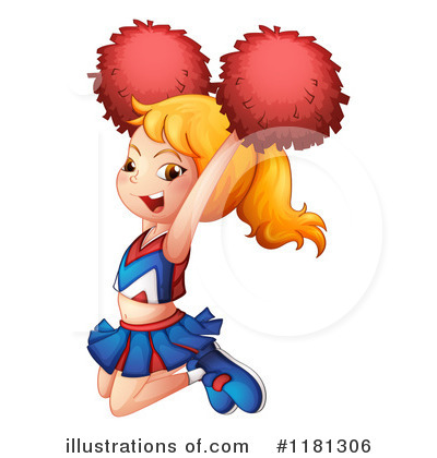 Royalty-Free (RF) Cheerleader Clipart Illustration #1181306 by Graphics RF
