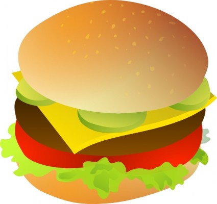 Cheese Burger clip art Free vector in Open office drawing svg